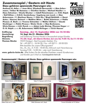 Zusammenspiel / Gestern mit Heute